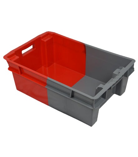 Caisse plastique bicolore