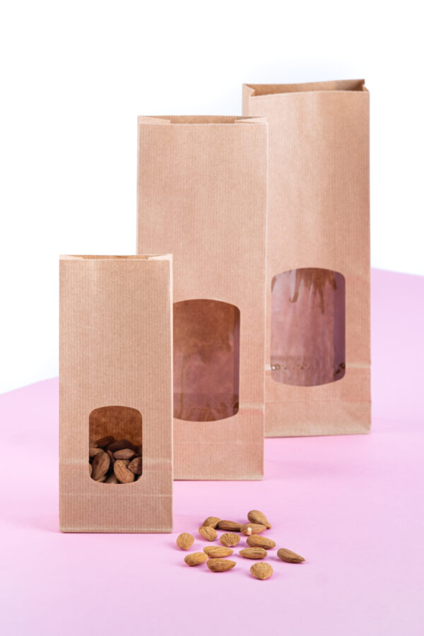 Sac papier Kraft à fenêtre - Pack Vert - Des emballages alimentaires engagés pour l’environnement