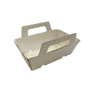 Barquette carton avec anses "Blanc"