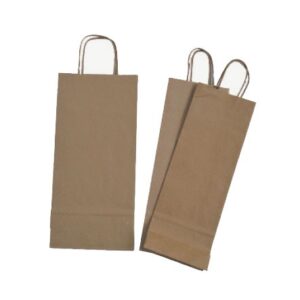 Sac papier kraft pour bouteille avec poignée